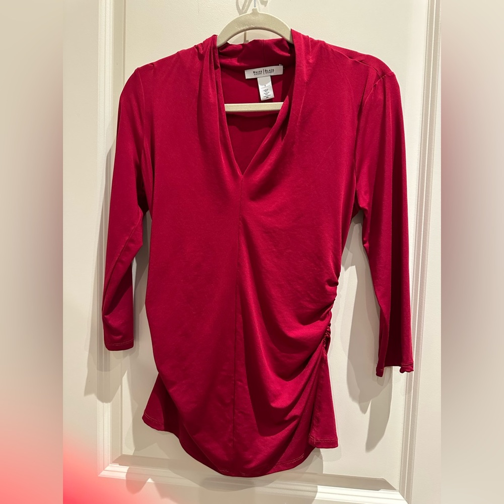 White House Black Market Red Women's Blouse